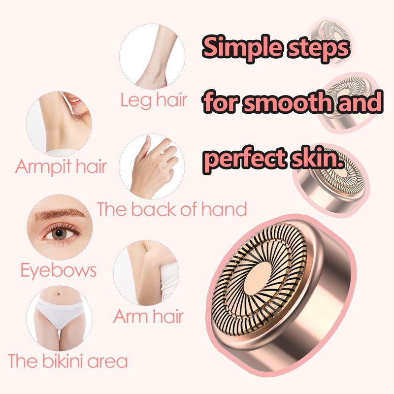 Pinkind Generation 2 Replacement Heads for Flawless Facial Hair Remover, Replacement Blades for Finishing Touch Flawless Hair Removal, Women's Facial Hair Remover Replacment Heads Generation 2 (4 Packs) - Image 3